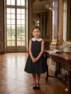 Goodlad of Philadelphia Polka Dot Sleeveless Formal Toddler Dress Girls Sz 4T